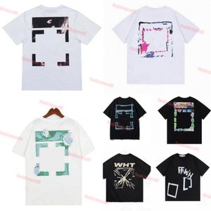 Men's T-shirts 2023fashion Luxurys Offes Clothing Womens Tee Shirts and Women Loose Tees Tops Man Casual Street Graffiti Shirt Sweatshirtoff T-shirts Offs White #5I