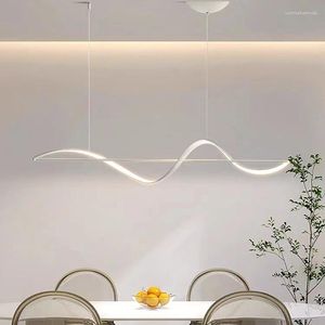 Żyrandole minimalistyczna sztuka nowoczesne światła żyrandola LED na wyspę kuchenną jadalnię biuro biurowce wyposażenia aluminium wisząca lampa