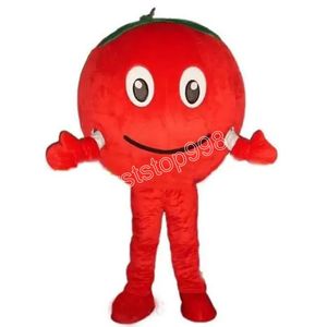 Hot Red Tomat Mascot Costume Performance Simulation Cartoon Anime Theme Character vuxna storlek Jul utomhus