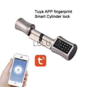 Dörrlås Bluetooth Cylinder Tuya App Lösenord FingePrint Smart Door Lock Digital Keypad Code Keyless Electric Lock Airbnb HKD230902