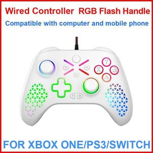 Игровые контроллеры джойстики Проводной контроллер для ПК -игрового контроллера для Xbox One Series Dual Vibration Joystick Control ПК Android HKD230902