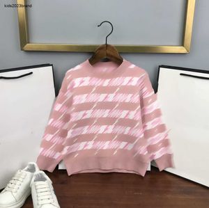 designer kids sweater high quality Striped pentagram jacquard baby pullover Size 100-150 CM fashion child Knitwear Aug30