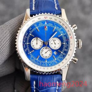 AAA B01 B20 BRETILING WATH NAVITIMER CHRONOGRAPH QUARTZ MOVEMENT STEEL LIMITED BLUE DIAL 50th Anniversary Sapphire Watch Stainless ST 1821