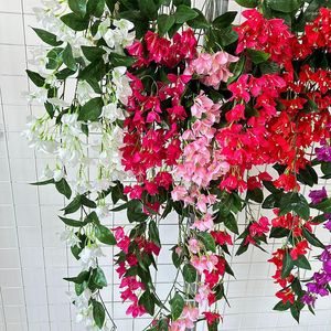 Dekorativa blommor yomdid konstgjorda hängande falska växter buketter bougainvillea siden vinrankor för hem uteplats gräsmatt trädgård dekoration