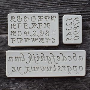 Moldes de cozimento números/letras, três peças, moldes de bolo fondant, moule, ferramentas de decoração de silicone, pastelaria mr43