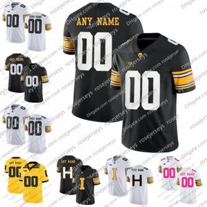 Custom Iowa Hawkeyes Cade McNamara Kaleb Johnson Leshon Williams Nico Ragaini Cooper DeJean Taylor Jackson Nwankpa Craig Lee Lachey Shannon Football Jerseys