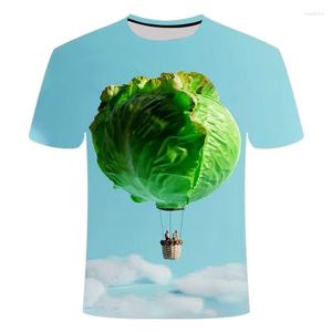 Magliette da uomo T-shirt estiva Divertente grafica vegetale Divertimento di alta qualità Maniche corte Vibrante Moda giovanile di strada Abbigliamento alternativo