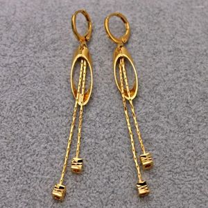 Brincos pendurados na moda 18k ouro cobre banhado a corrente gota para mulheres meninas acessórios de joias de moda presente de festa de casamento