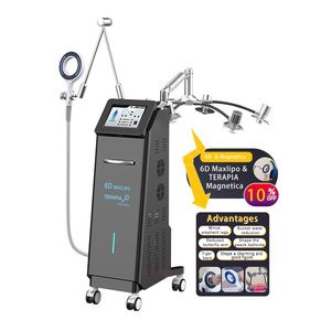 2 In1 6D Laser Slimming and Electromagnetic Therapy Machine 635nm våglängd Rött ljus Ta bort fettmaskinens fysioterapimaskin muskelbyggnad smärtlindring