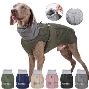 Dog Apparel Winter Big Overalls Waterproof Jacket for Medium Large Dogs Thicken Warm Clothes French Bulldog Labrador Costume 230901