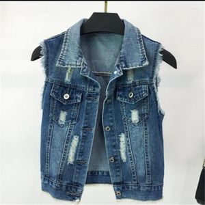 Coletes femininas primavera denim feminino outono colete mezclilla colete jaquetas mulher veste manteau abrigo