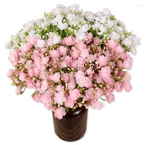 Dekorativa blommor konstgjorda gipsophila vitrosa bukett diy handgjorda babysbreath falska växter blommor ordna för bröllop hem dekoration