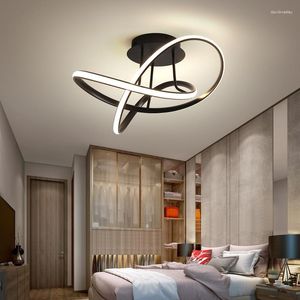Avizeler modern ev led avize oturma odası yemek yatak odası çalışması yaratıcı özel şekilli tavan lambası siyah roman