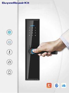 Door Locks Biometric Fingerprint Lock Smart Door Lock Password Tuya App Remote Unlocking Keyless Lock Electronic Digital For Bedroom Home HKD230902
