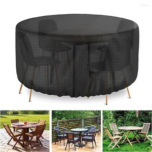 Cadeira cobre capa de mesa redonda ao ar livre à prova d'água 210d Oxford pano à prova de sol jantar à prova de poeira