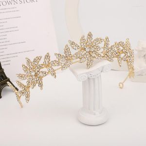 Hair Clips Vintage Flower Princess Tiaras And Crowns Crystal Pageant Prom Diadem For Bridal Accessories Bride Headbands Tiara De Noiva