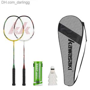 Badminton Rackets Kawasaki Badminton Racket 1U Aluminum Alloy Frame Badminton Racquet With String UP-0160 With Free Gift Shuttlecock Q230901