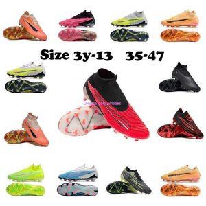 Mens Kids Phantom Elite GX FG GT Football boots Youth Girls Womens Black Phantom Cleats AG SG DF Fit Soccer Shoes Low High Red Pick Green Pink Cleat Size US 3Y-13 EUR 35-47