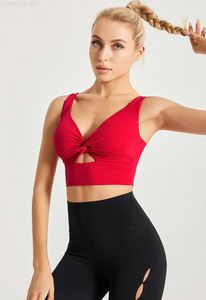 LL-WX158 Yoga-Kleidung, neuer Crossbow-Sport-BH, nackte Farbe, hochelastisch, einfarbig, Fitness-Unterwäsche für Damen, bitte überprüfen Sie die Größentabelle. Sportbekleidung