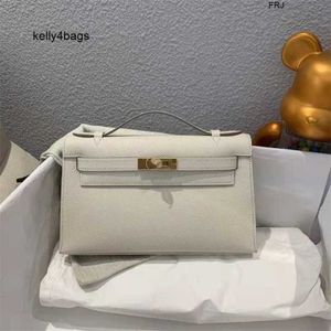 Taschen handgefertigt 5A Family Family Wachs Faden Nähen Mini Carrie Bag Mini22Cm Generation Epsom Leder 10 Milchshake Weiß haben Logo