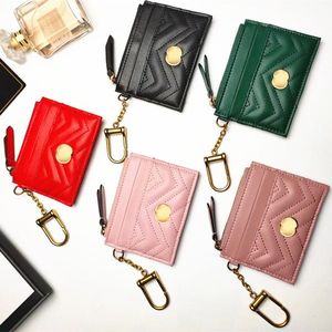 Genuine Leather7A Genuine Leather designer Card Holder Brand Wallets AS Key Chain Decoration Zipper Coin Purse Luxury Women's men Designer purse Wallets Holders