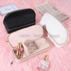 Макияж для макияжа макияжа новая двухслойная ювелирная коробка Удобная серевка для хранения помады кольцо кольца Caitlin_fashion_ сумки