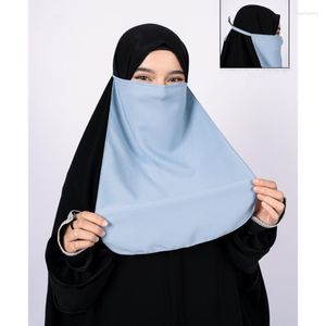 Этническая одежда Один слой niqab chiffon burqa bonnet черная вуаль скромный износ хиджаб Рамадан Исламский Лице крышка лица Бурка арабская молитвенная шаль