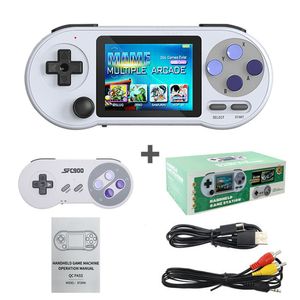 Portabla spelspelare SF2000 Handheld Game Console Inbyggd 6000 spel Retro Support AV-utgång SF900 Trådlös styrenhet för MD GB FC SFC MAME GBA GBC Arcade Kids Gifts