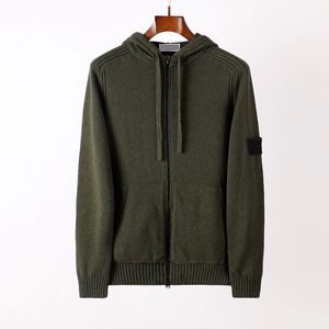 Top quality brand designers topstoney sweaters Exquisite woven cardigan sweater classic embroidered badge but zippered sweater