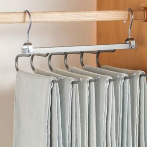 Hangers Aluminum Pants Drying Rack Foldable Clothes Organizing Stand For Bathroom