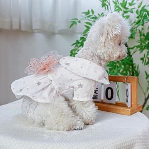 Odzież dla psów, spódnica przyciągająca wzrok letnia sukienka gwiazda drukarnia Pet Bowknot Princess