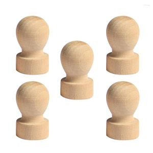 Storage Bottles 5 Pcs DIY Stamp Wooden Seal Plants Decor Puppet Bamboo Child Flower Crafts Kids