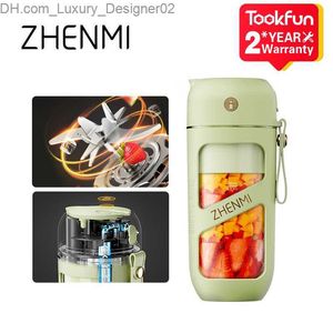 Juicers 2023 ZHENMI Portable Vacuum Juicer Crushed Ice Mixer Electric Mini Blender Fruit Vegetables Quick Juicing Kitchen Food Processor Q230901