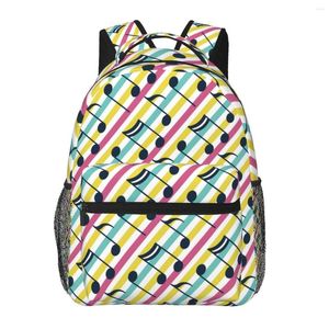 Рюкзак для мужчин и женщин красочные музыкальные ноты школьный портфель для женщин и мужчин 2023 модная сумка студенческий книжный рюкзак