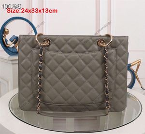 5A Top Quality Designer Hangbags Mulher Bolsa Bolsas Luxo Caviar Real Couro De Pele De Carneiro Bolsa De Ombro Clássico Flap Cadeia Compras Computador Bolsa Crossbody Bolsa