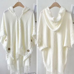 Kvinnors tröjor Terokinizo Tassel Designtröja Kvinnor Solid Color Korean Fashion Pullover Jumpers Kvinnliga knappar Casual stickade toppar