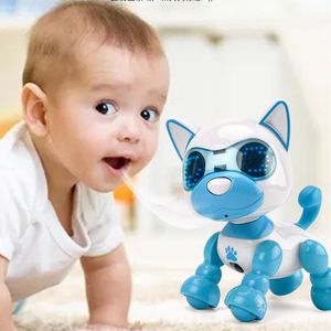 Electric Dog Toys Robot Dog English Toys Dogs Toy Tough Sensing Touch Machine Dog Puppy Toys Hundespielzeug Intelligenz Juguete Perro Chien Robot Baby 0-3 Years Old