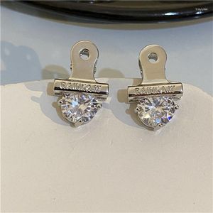 Stud Earrings Personalized Super Sparkling Set Zircon Advanced Light Luxury Exquisite Niche Design Temperament For Women.