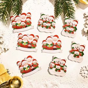 2023 Christmas Family Resin Pendant Gift Room Decor DIY Handwritten Name Christmas Santa Claus Decorations