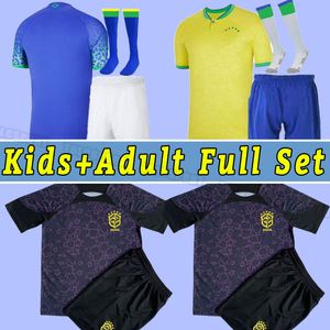 2022 2023 PAQUETA COUTINHO bRAZILS soccer jerseys football shirt FIRMINO brasil 22 23 MARQUINHOS VINI JR ANTONY SILVA DANI ALVES men kids full kits goalkeeper