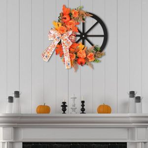 Decorative Flowers Artificial Wreaths Pumpkins Autumn Wreath Hanging Garland For Living Room Thanksgiving Bedroom Wedding Stairs