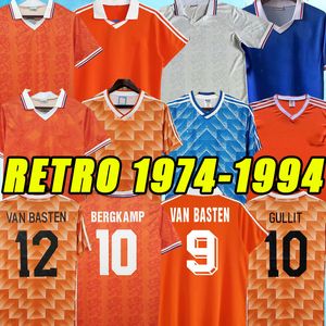 Van Basten Gullit Retro Netherland Futebol Jerseys Davids Holland Vintage Camisas de Futebol Clássico Rijk 1994 1990 1992 90 92 1986 1988 1989 1991 86 88 89 91 94 92