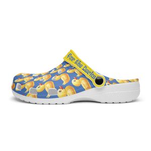 DIY Escrituras Sapatos Chinelos Homens Mulheres Personalizado Pequeno Pato Amarelo Padrão Treinadores Ao Ar Livre Tênis 104727