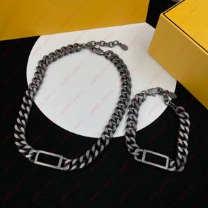 Svart kubansk armbandhalsband, tjock kedja, designsmycken, enkel trend Hip Hop Punk -stil, presentgivning, hög kvalitet med låda