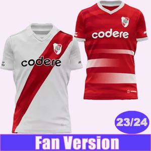 23 24 River Plate PINOLA Mens Soccer Jerseys M.BORJA PEREZ Home White Away 3rd Football Shirt DE LA CRUZ Short Sleeve Uniforms