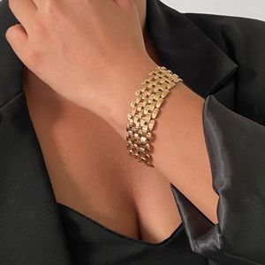 Link pulseiras pulseira para mulher exagerada cubana chunky grosso corrente de alta qualidade grandes pulseiras de metal mão jóias goth steampunk masculino