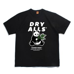 Pandor äter bambu tryckt mänskliga tillverkade män t-shirts 100% bomull bekväm tyg kortärmad t-shirt för män kvinnor s-2xl japan tidvattenmärke tee tee