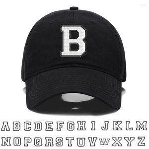 Bola bonés personalizado A-Z bicolor carta bordado boné de beisebol de alta qualidade algodão moda homens mulheres viseiras esportivas ajustável snapback