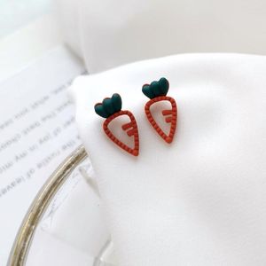 Dangle Earrings Lovely Mini Stud Contracted Creative Carrots Fashion Colours Hollow Out Women Jewelry Gift