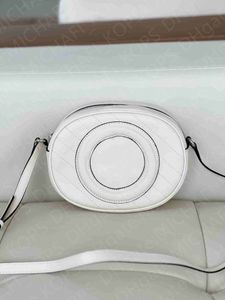 أزياء Blondie Round Pie Bag Women Genuine Leather Twill Zipper فتحة Crossbody Bag Luxury 20cm